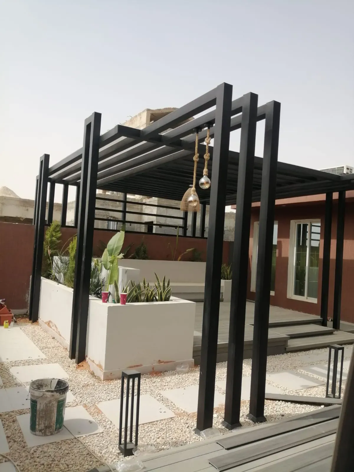 تنسيق حدائق وبرجولات متكاملة حي العقيق